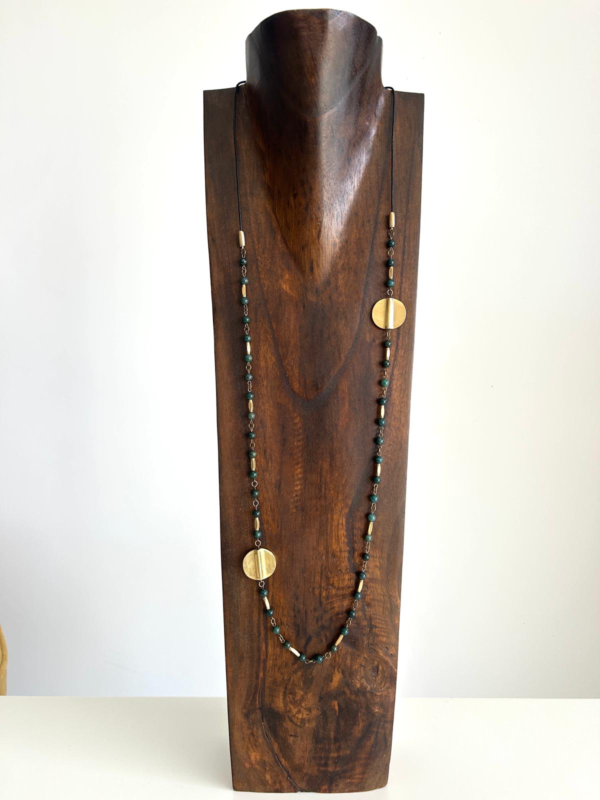 Zoune Bijoux Sautoir Sautoir Paco Obsidienne Dorée