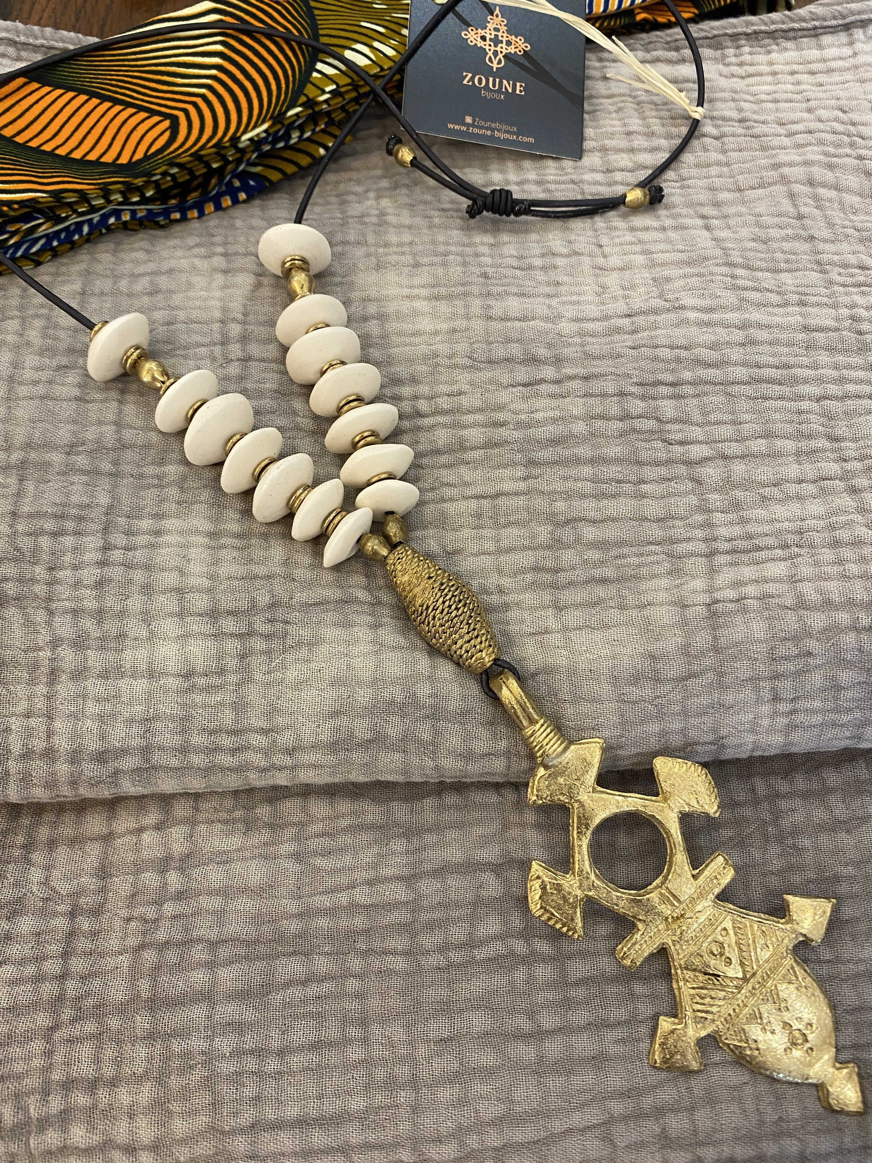 Zoune Bijoux Sautoir Agades Blanc