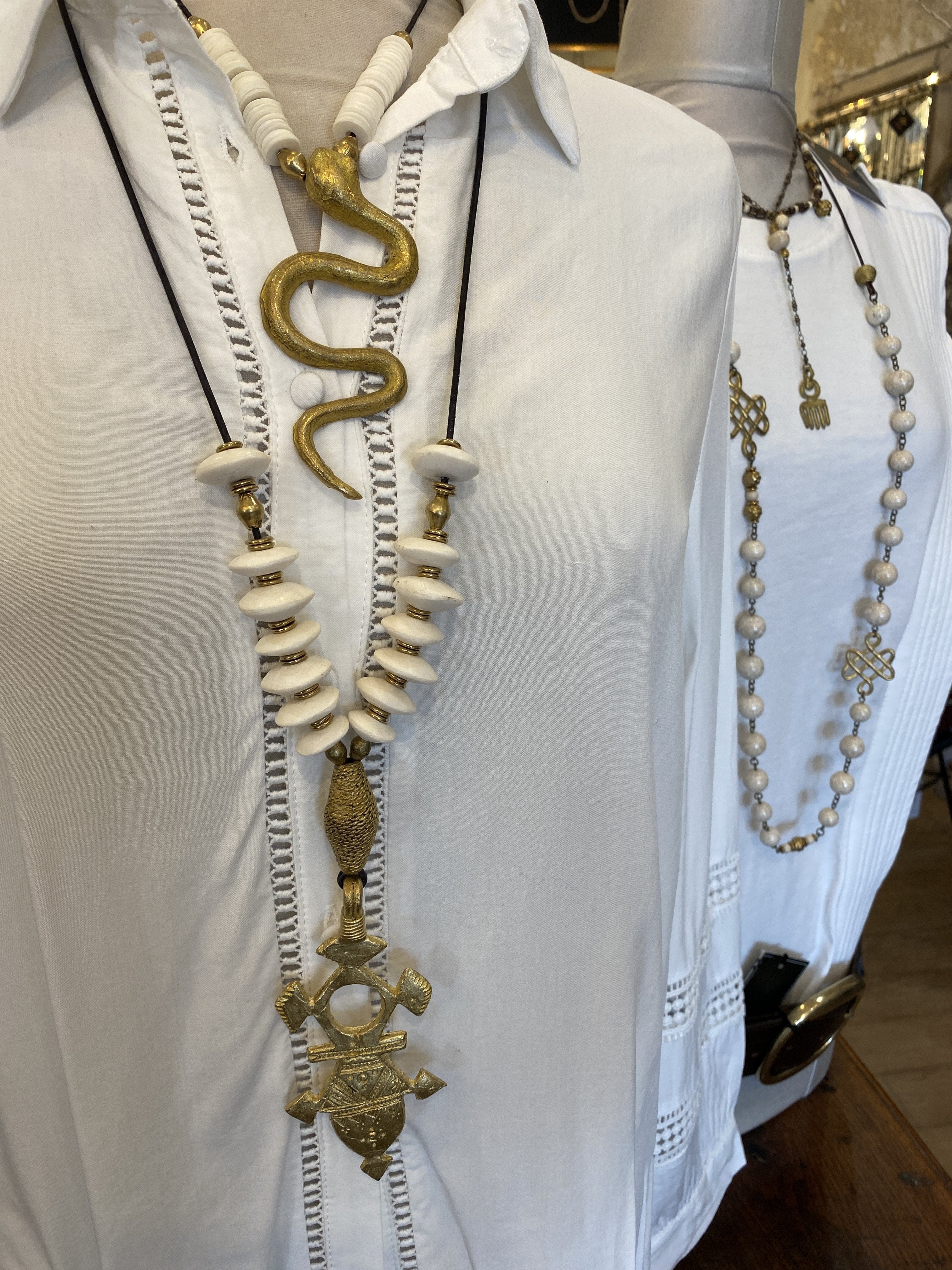 Zoune Bijoux Sautoir Agades Blanc