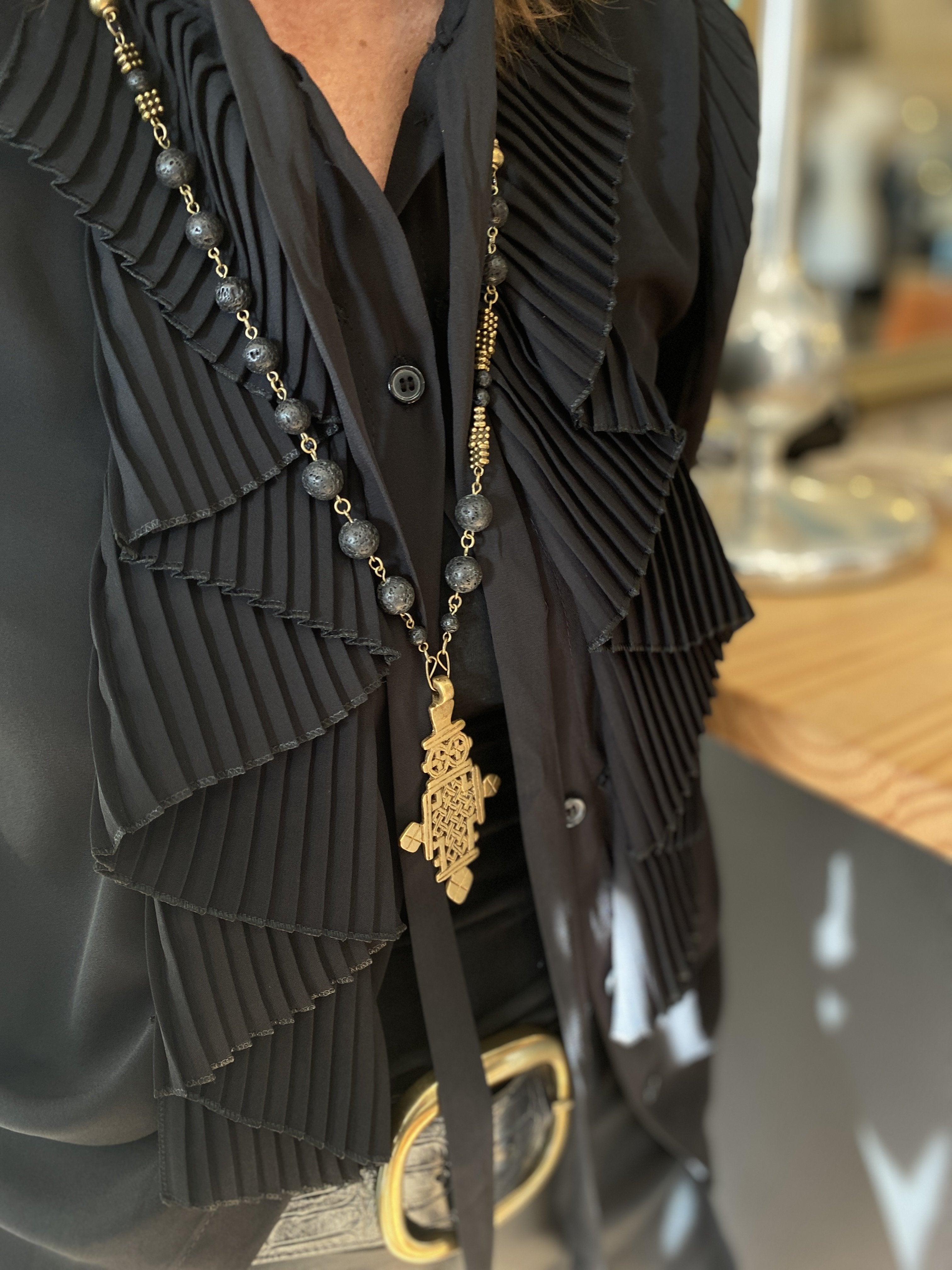 Zoune Bijoux Sautoir Petit Moucharabieh Lave