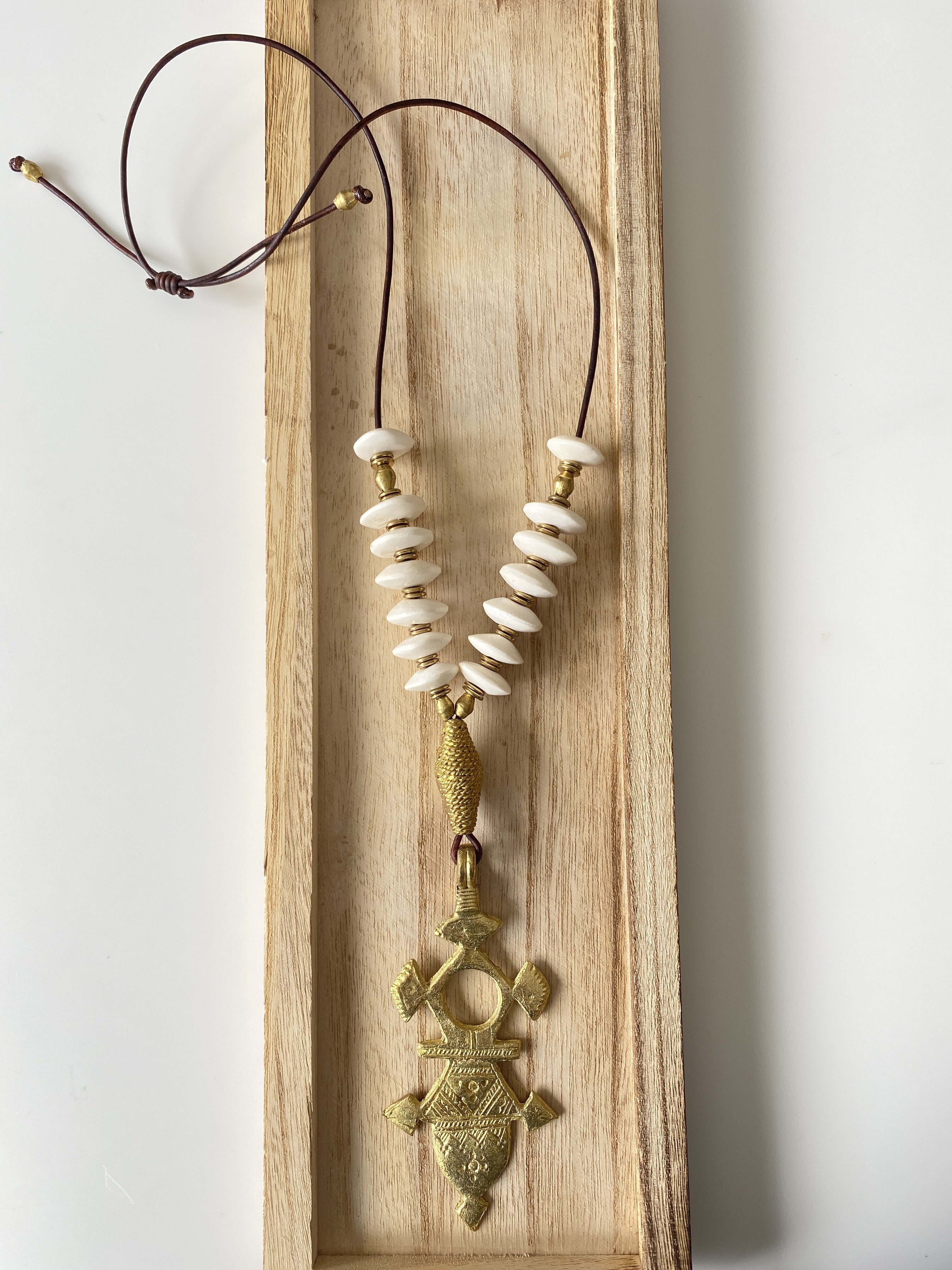 Zoune Bijoux Sautoir Sautoir Agades Blanc