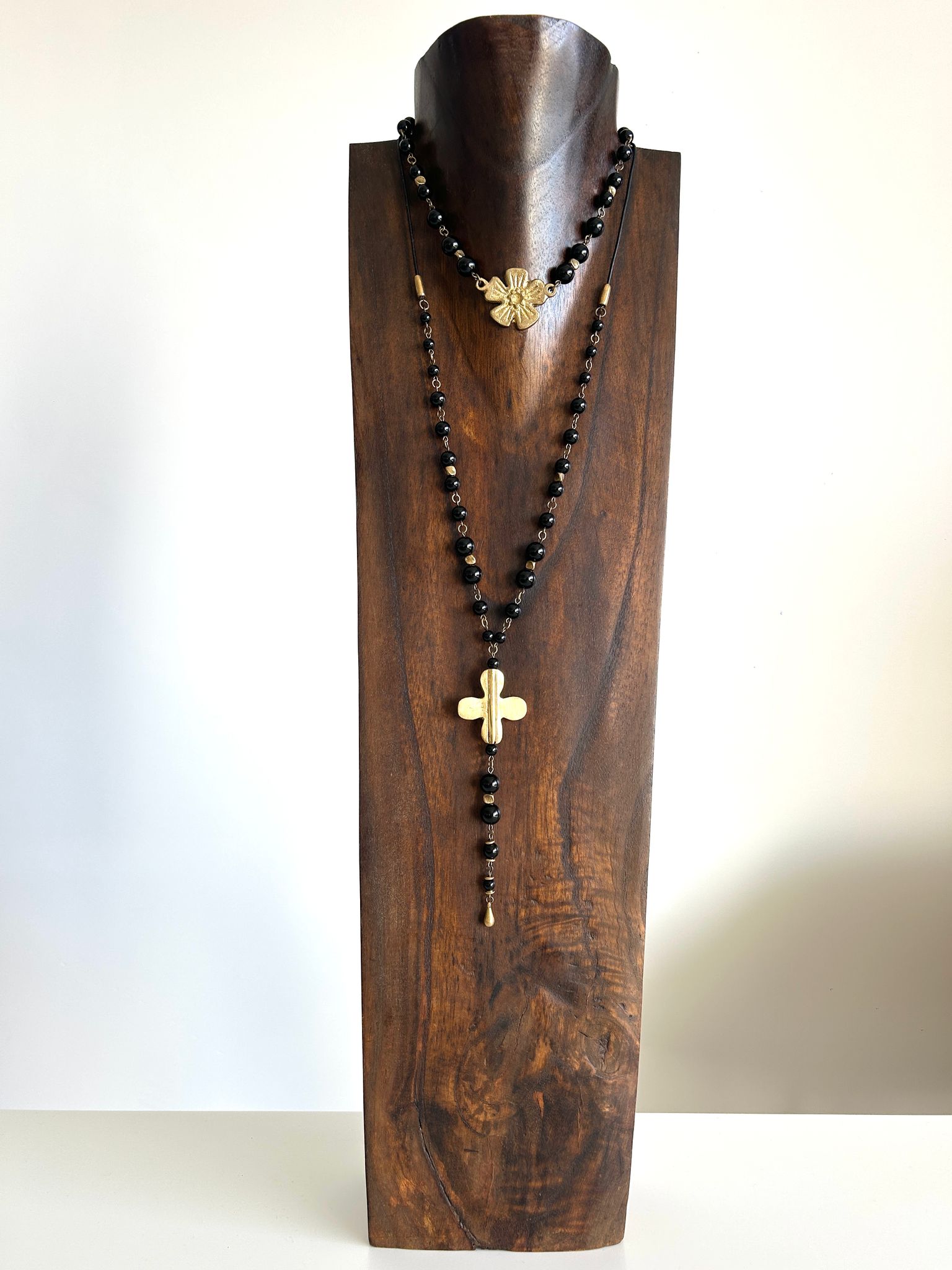 Zoune Bijoux Sautoir Sautoir Ninon Onyx noir brillant