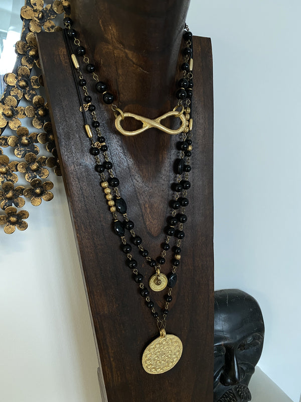 Zoune Bijoux Collier Infini Onyx Collier