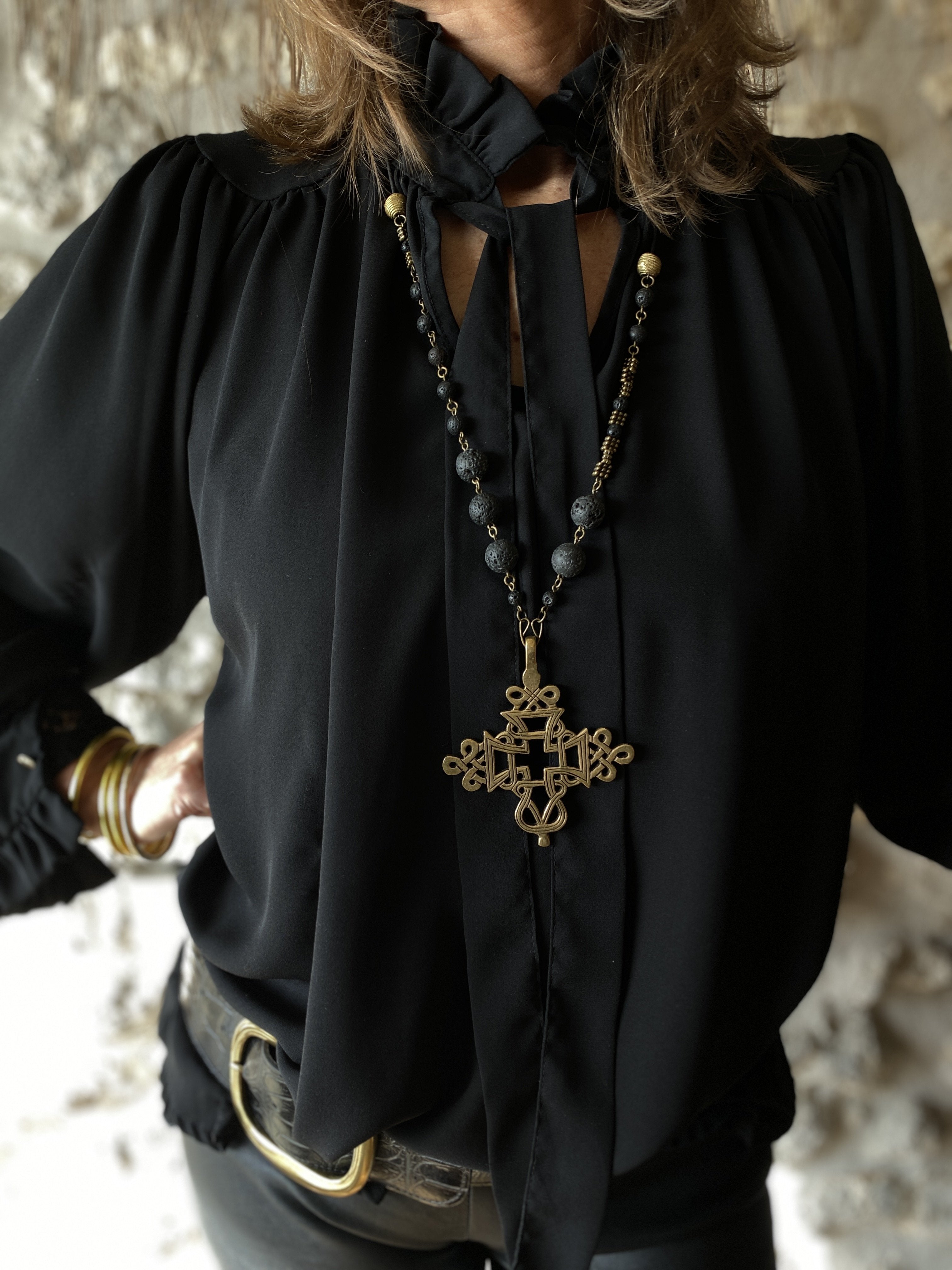 Zoune Bijoux Sautoir Sand Lave