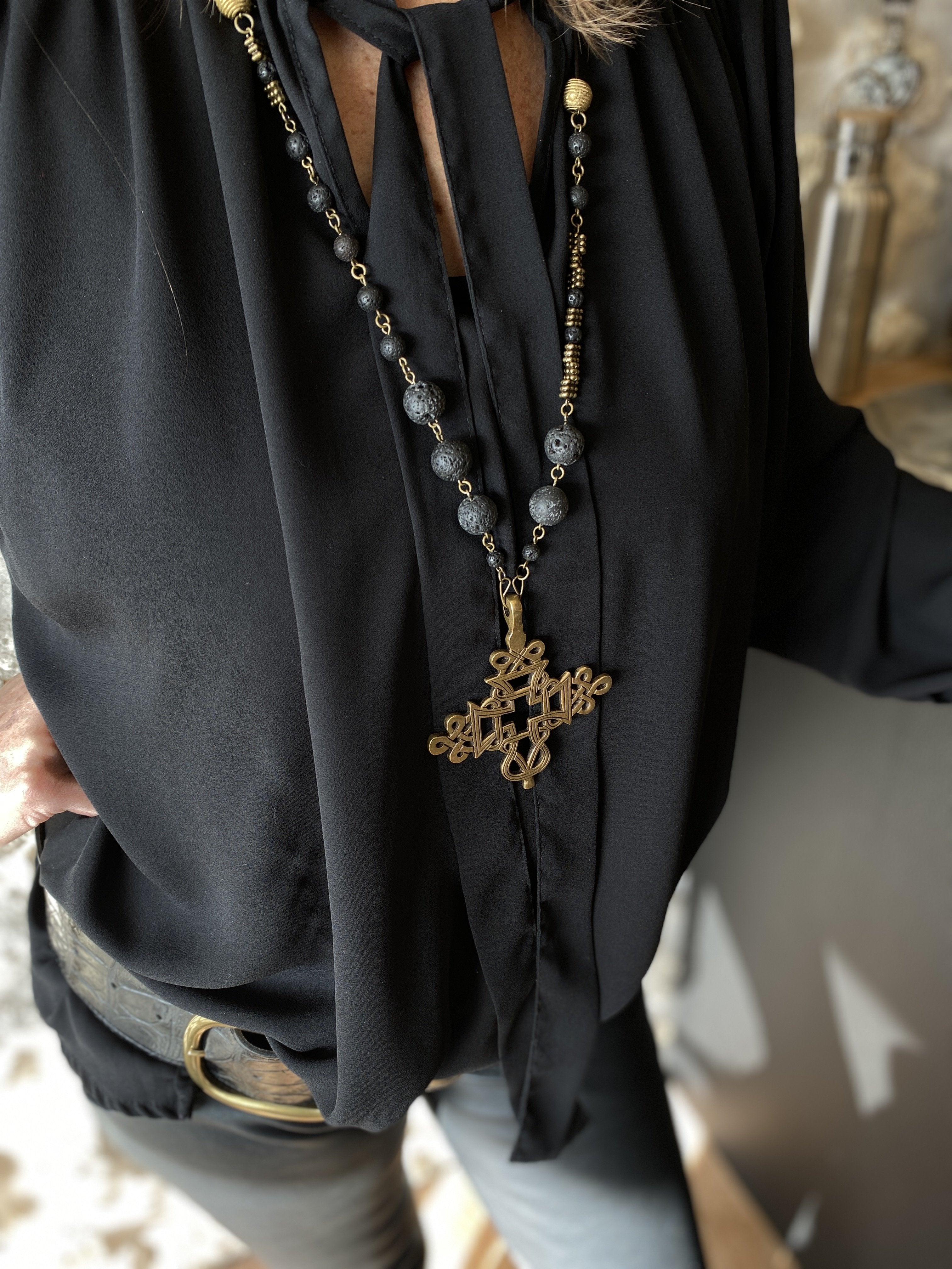 Zoune Bijoux Sautoir Sand Lave